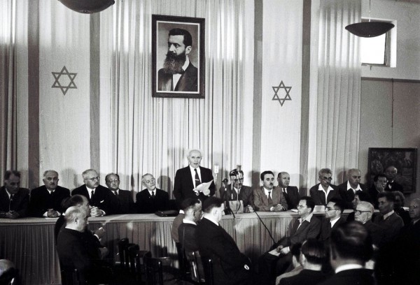 Declaration_of_State_of_Israel_1948 David Ben-Gurion, Israel, 1948