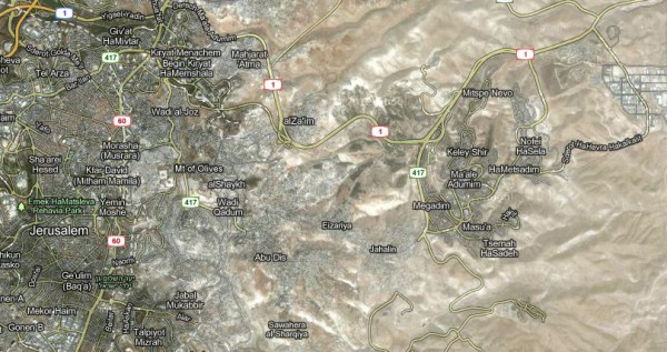Jerusalem Maale Adumim Google-map-Jerusalem-Maale Adumim