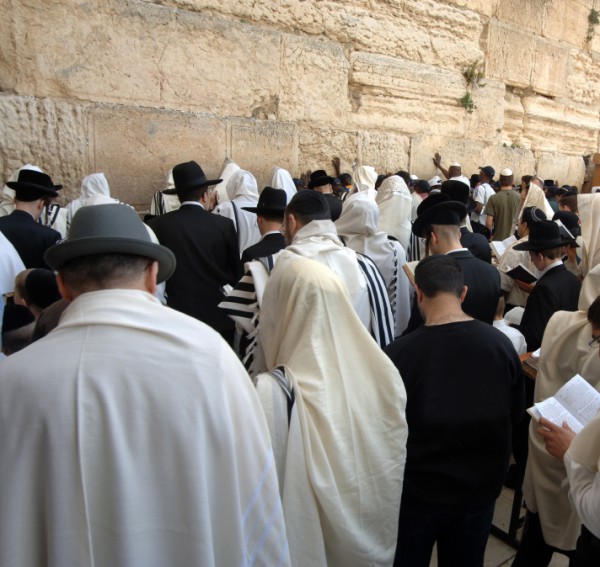 Jewish Men Praying at the Wailing Wall Jerusalem Jewish men-praying-Kotel-Western (Wailing) Wall-melakhah-Shabbat