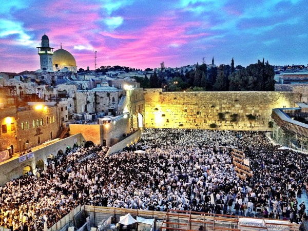 The Crowds Gather at the Western (Wailing) Wall for Shavuot (Pentecost) Western_Wall_Jerusalem_Shavuot