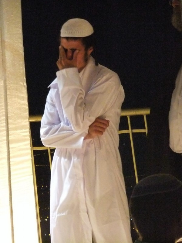 Jewish Man Wearing a Kitel Jewish Man-Kitel-Yom Kippur
