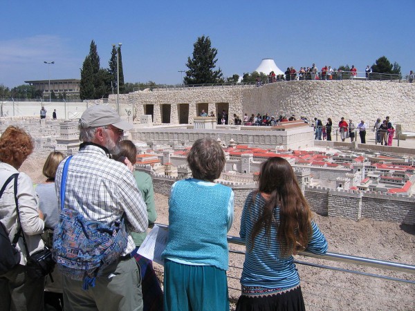 Second Temple model white dome-second temple-shrine of the Book-Dead Sea Scrolls