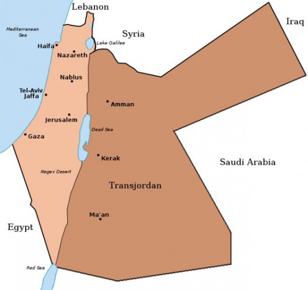 Area remaining for a Jewish homeland after 80% of the mandated territory was turned over to create Transjordan. The British Mandate divided to create the Arab state of Transjordan