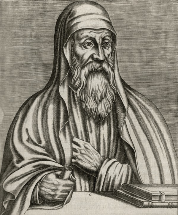 An illustration of Origen from "Les Vrais Portraits Et Vies Des Hommes Illustres" by André Thévet An illustration of Origen from "Les Vrais Portraits Et Vies Des Hommes Illustres" by André Thévet