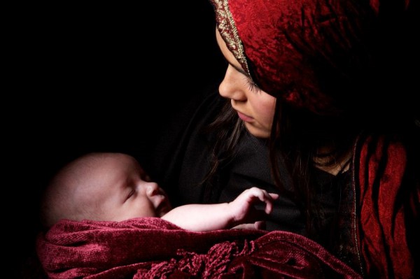 Mary and her baby. baby-mary