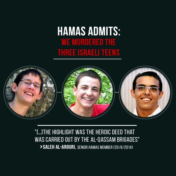 Hamas calls the abduction and murder of Naftali Fraenkel, Gilad Shaer, and Eyal Yifrah a highlight. Hamas abduction murder Naftali Fraenkel Gilad Shaer Eyal Yifrah