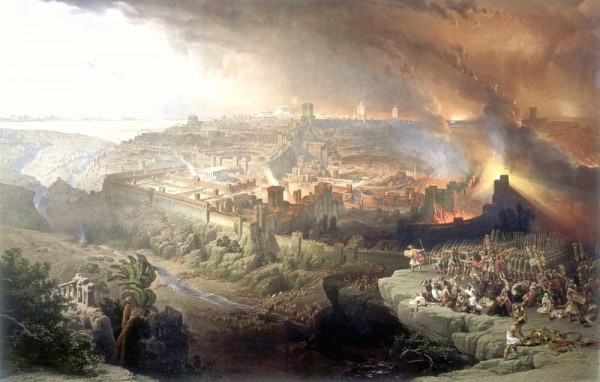 Η πολιορκία και η καταστροφή της Ιερουσαλήμ από τους Ρωμαίους Υπό την εντολή του Τίτου, 70 μ.Χ., από τον David Roberts