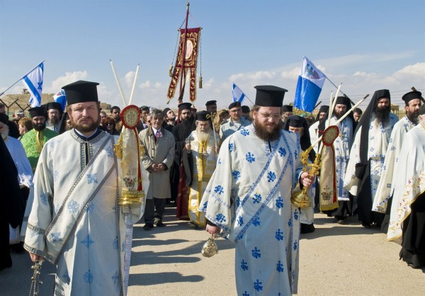 Greek Orthodox Patriarch at Qasr el Yahud on Epiphany Greek Orthodox Patriarch-Qasr el Yahud-Epiphany