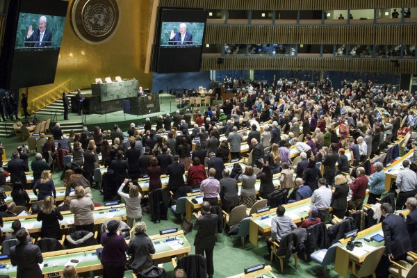 Rivlin Addresses the UN During a Ceremony Marking International Holocaust Remembrance Day UNGA-Israeli President Rivlin-International Holocaust Remembrance Day