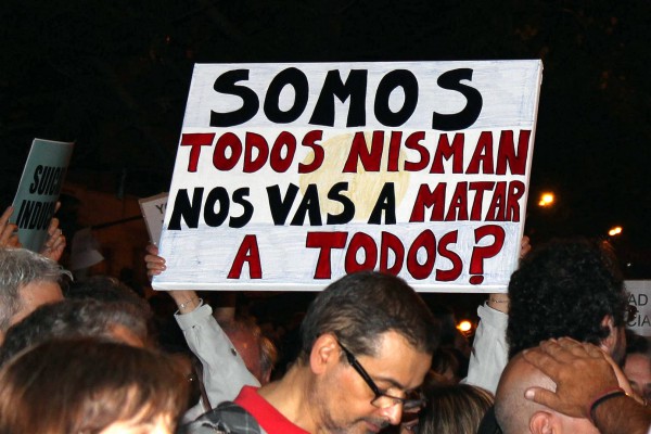 Nisman Protest Sign Alberto Nisman-protest-Buenos Aires-murder