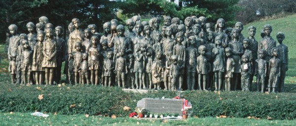 A memorial to the children of Lidice, a village in the Czech Republic, 20 km northwest of Prague, that was completely eradicated by the Nazis during World War II (10th June 1942). All adult men were shot. Women were shipped to the Ravensbrück concentration camp and most of the children gassed. All together 340 people were killed (192 men, 60 women and 88 children). Memorial children Lidice Czech Republic Nazi WWII