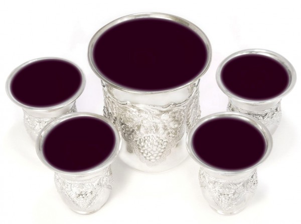 Passover-Cup-of-Elijah-four-cups Five cups wine Passover Seder Cup of Elijah-redemption
