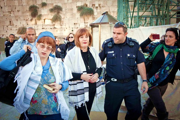 Board member Rachel Cohen Yeshurun (left) and director Lesley Sachs, of the Women of the Wall, were detained by police in 2012 for wearing tallitot at the Kotel (Western Wall) in Jerusalem. Board member Rachel Cohen Yeshurun (left) and director Lesley Sachs, of the Women of the Wall, were detained by police in 2012 for wearing tallitot at the Kotel (Western Wall) in Jerusalem.
