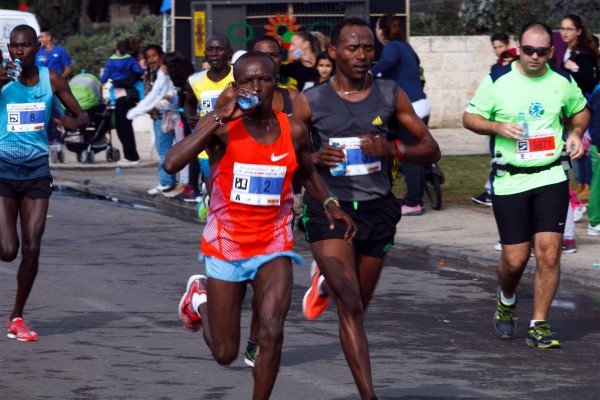 First Place winner of the Jerusalem Marathon Tadesse Yae Dabi March 13, 2015