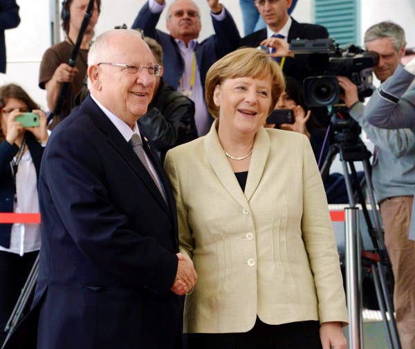 Rivlin Shakes the Hand of Merkel Germany-Israel-Rivlin-Merkel-Jubilee