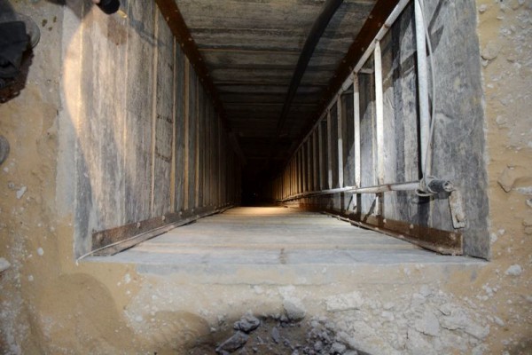 One of many Hamas terrorist tunnels uncovered during Operation Protective Edge last summer. (MFA photo)