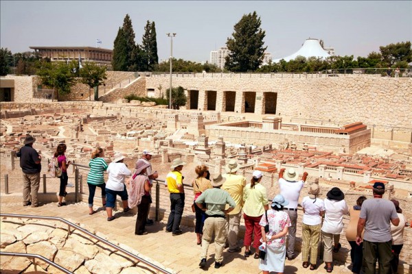 Visitors see the Second Temple as Yeshua (Jesus) may have seen it at the 50:1 scale model in Jerusalem. Second Temple-Baseless Hatred-Tisha B'av