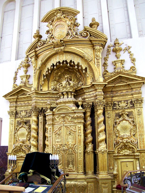 The Aron Kodesh (Torah ark or closet) the Ponevezh Yeshiva (Orthodox Jewish seminary) in Bnei Brak, Israel. The Aron Kodesh (Torah ark or closet) the Ponevezh Yeshiva (Orthodox Jewish seminary) in Bnei Brak, Israel.