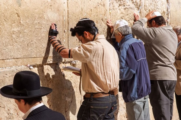 prayer at the Kotel-siddur Jewish prayers at the Western Wall in Jerusalem-Siddur