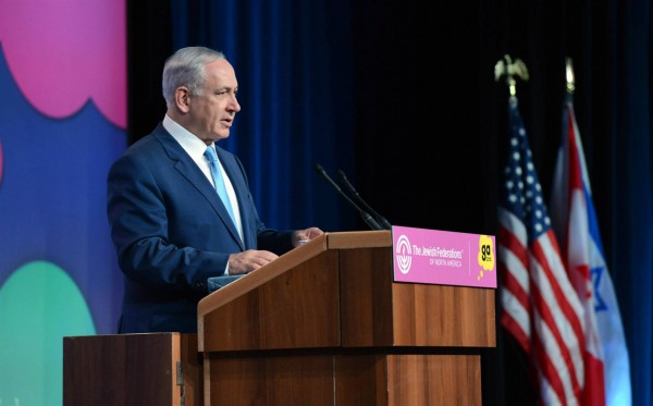 Prime-Minister-Benjamin-Netanyahu-at-the-Jewish-Federations-of-North-America-General-Assembly Jewish Federation-GA-Netanyahu