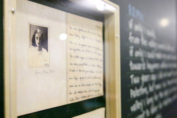 Exhibits-on-Children-During-Holocaust-and-Keeping-Memory-Alive-Open-at-UN-Headquarters Photograph of Anne Frank at UN exhibit commemorating Holocaust, International Holocaust Remembrance Day