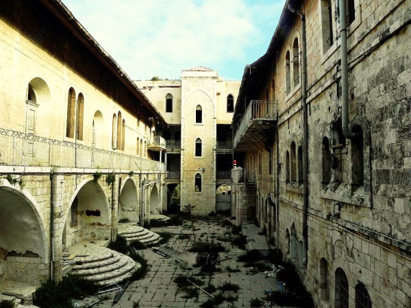Schneller-Compound-orphanage Schneller Orphanage (Syrian Orphanage) in Jerusalem, Israel was subsequently used by the Royal Army and then the Israel Defense Forces, until it was closed in 2008. (Photo by Shosh Sharet)
