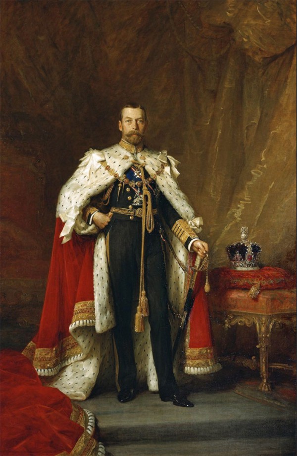 King George V wearing his royal robe (1911), by Sir Samuel Luke Fildes