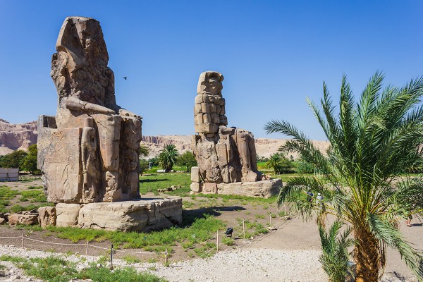 Pharaoh Amenhotep statues, Luxor Egypt